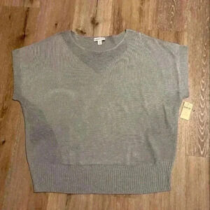 Coldwater creek women's size 2x sparkling dolman top silver